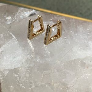 14k YG and diamond earrings SOLD IN STORE